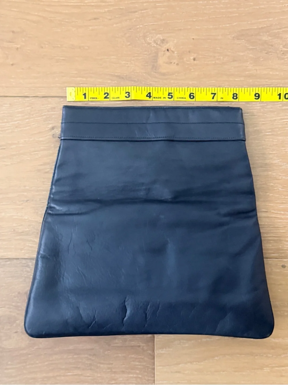 VTG Lewis Leather Foldover Pop Up Clutch Bag 60s 70s Squeeze Frame Black MCM